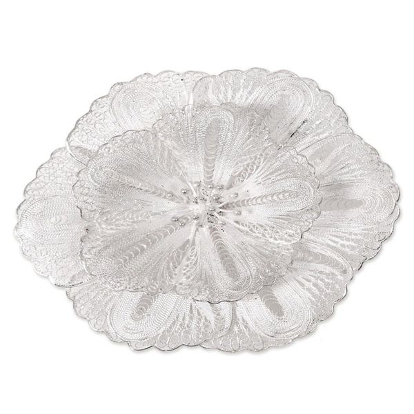 Alternate image for Sterling silver brooch pin Exotic Bloom