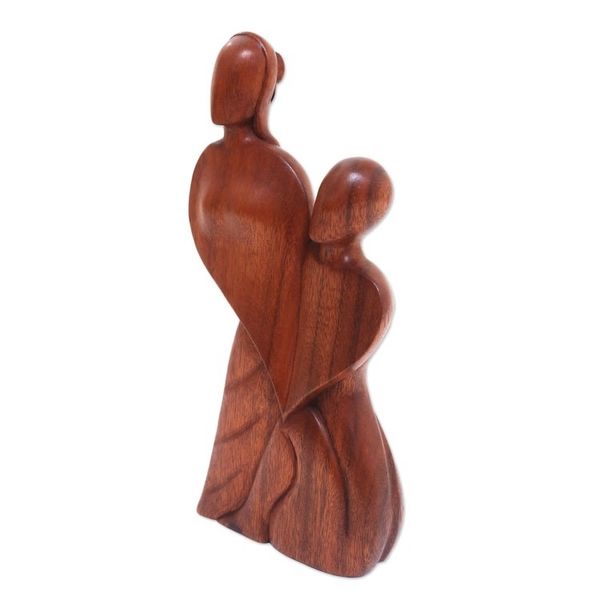 Alternate image for Handcrafted Romantic Wood Sculpture Always in Love