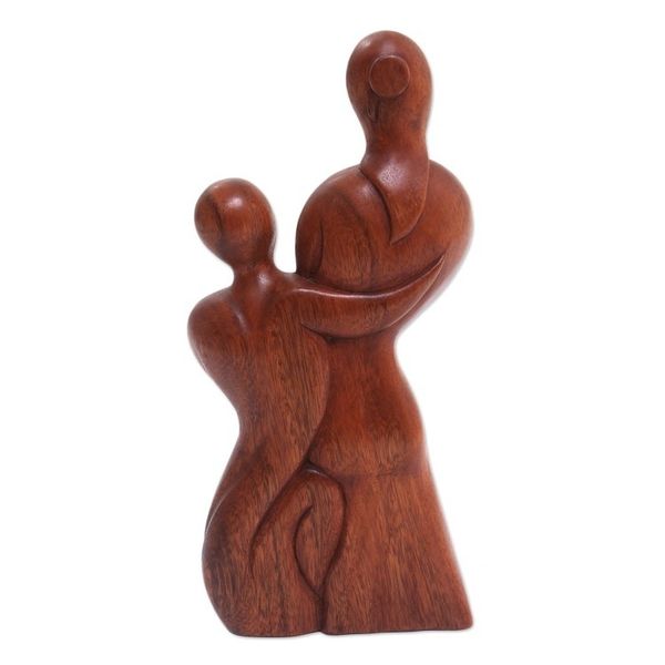 Alternate image for Handcrafted Romantic Wood Sculpture Always in Love