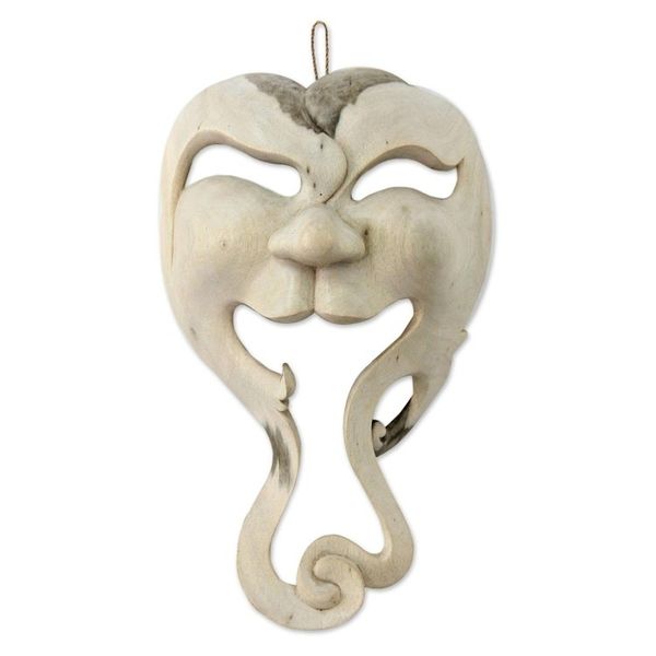 Alternate image for Hand Crafted Modern Wood Mask Surreal Hunter