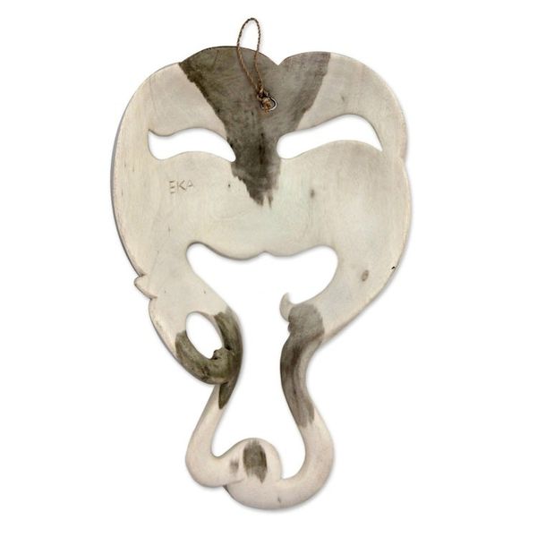 Alternate image for Hand Crafted Modern Wood Mask Surreal Hunter