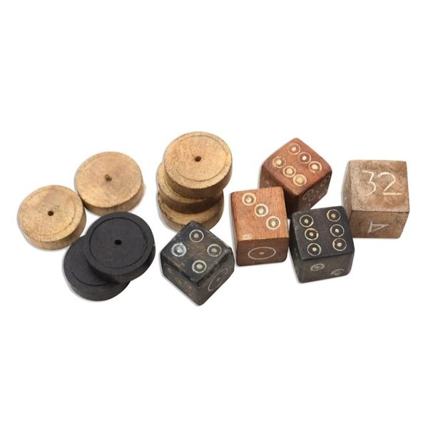 Alternate image for Folding Hand Carved Backgammon Set Inner Secrets