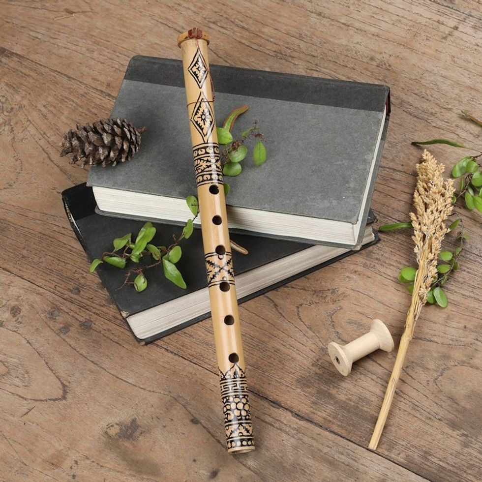 Hand Made Bamboo Wind Instrument from Indonesia 'Nightfall Serenade'