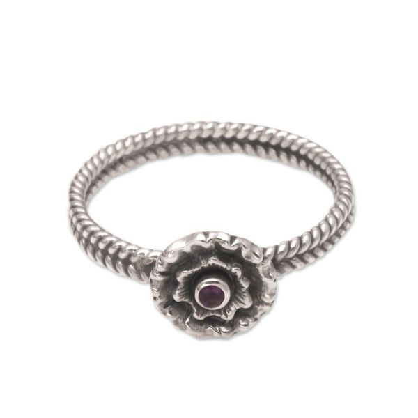 Alternate image for Handcrafted Sterling Silver and Amethyst Ring February Violet