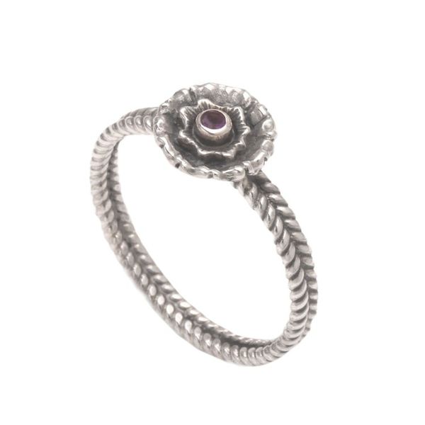 Alternate image for Handcrafted Sterling Silver and Amethyst Ring February Violet