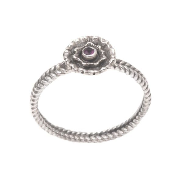 Alternate image for Handcrafted Sterling Silver and Amethyst Ring February Violet