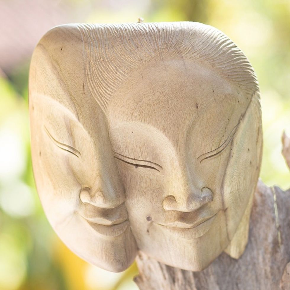 Wood mask 'Love's Power'