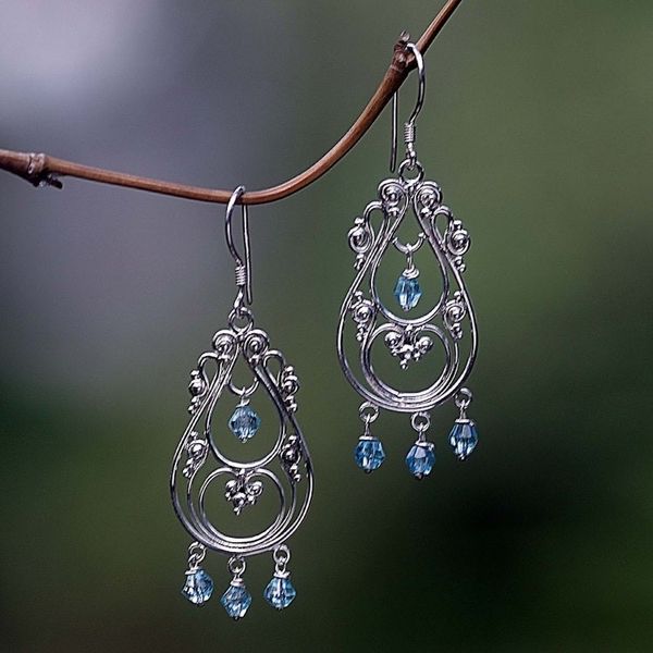 Alternate image for Sterling Silver Chandelier Earrings Memories