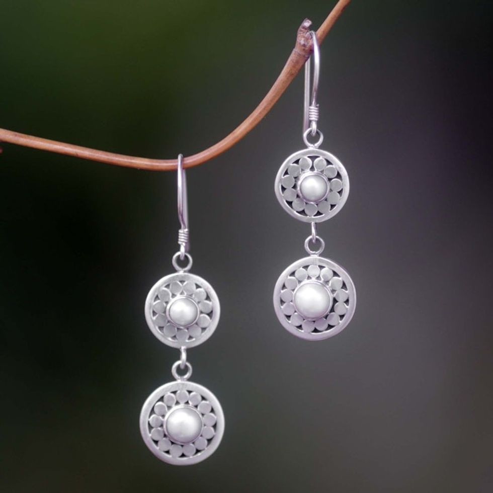 Pearl drop earrings 'Sunny Days'