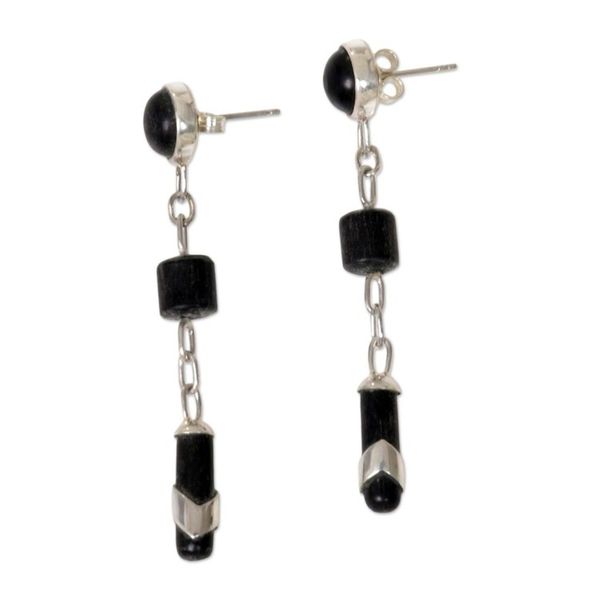 Alternate image for Ebony dangle earrings Patience