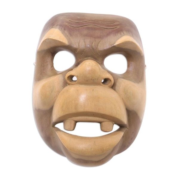 Alternate image for Handcarved Wood Animal Mask Good Clown