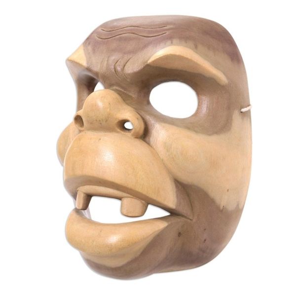 Alternate image for Handcarved Wood Animal Mask Good Clown