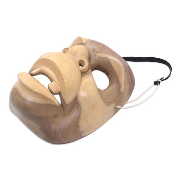 Alternate image for Handcarved Wood Animal Mask Good Clown