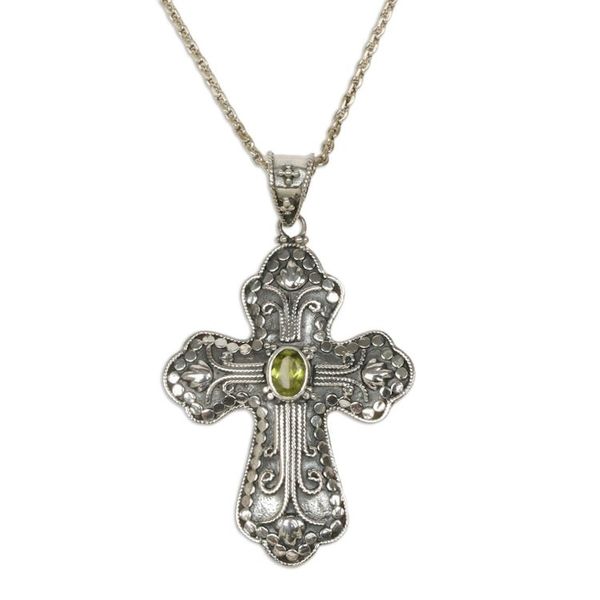 Alternate image for Peridot cross necklace Redemption