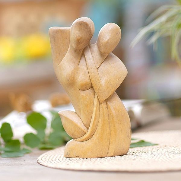 Alternate image for Crocodile Wood Romantic Sculpture Tender Love