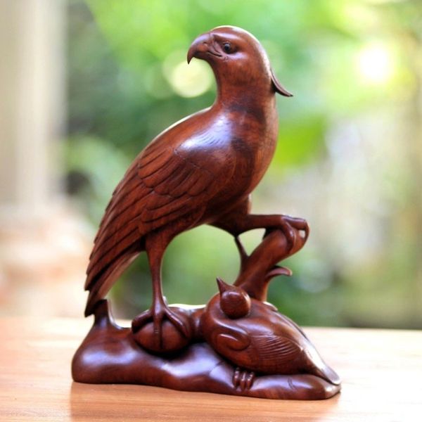 Alternate image for Wood statuette Mother Hawk