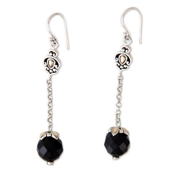 Alternate image for Onyx dangle earrings Singaraja Muse