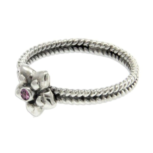 Alternate image for Pink Tourmaline and Sterling Silver Ring October Marigold