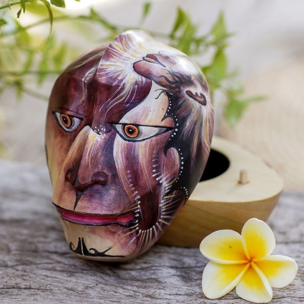 Jewelry box 'Graceful Monkey's Head II'