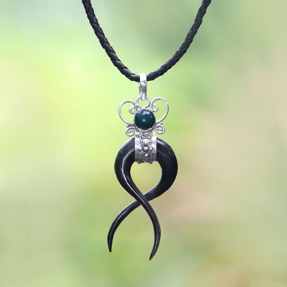 Agate pendant necklace 'Nostalgia'