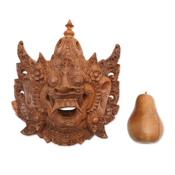 Alternate image for Wood Mask Depicting Kumbakarna from the Ramayana Epic Evil Kumbakarna