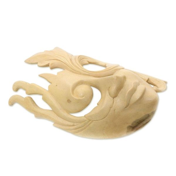 Alternate image for Modern Hibiscus Wood Mask Blossoming Woman