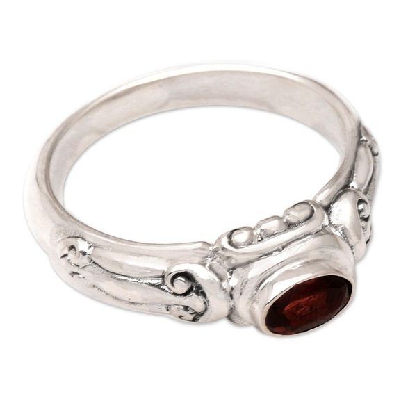 Alternate image for Garnet Solitaire Ring from Indonesia Red Passion