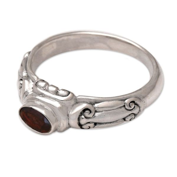 Alternate image for Garnet Solitaire Ring from Indonesia Red Passion