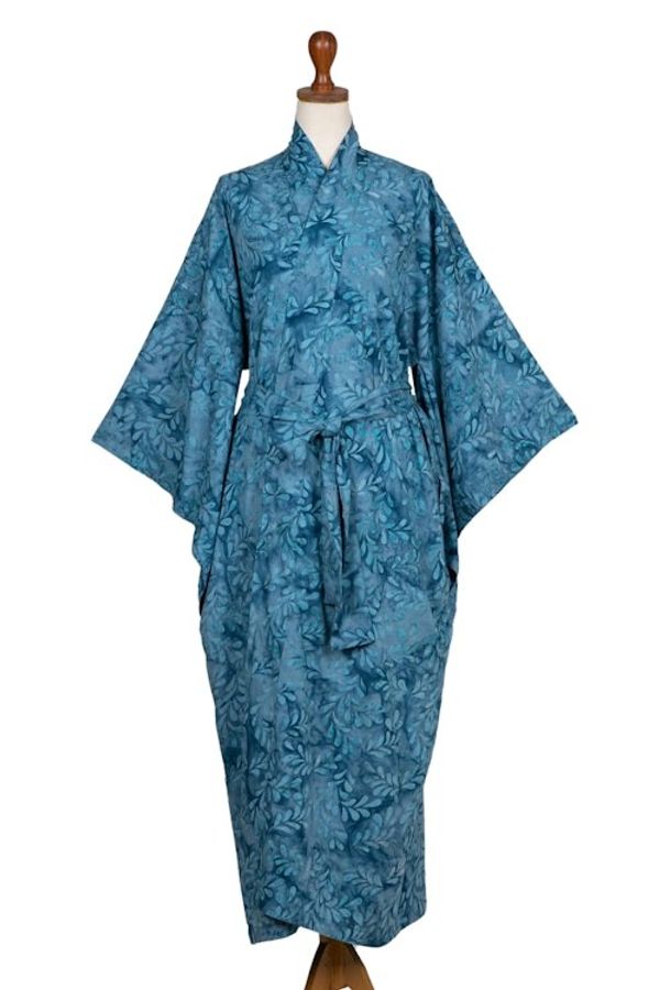 Alternate image for Womens Batik Patterned Robe Garden of Illusion