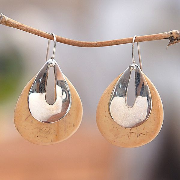 Alternate image for Coconut Shell Dangle Earrings Tribute