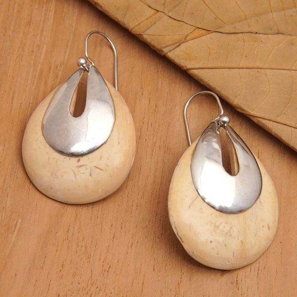 Alternate image for Coconut Shell Dangle Earrings Tribute