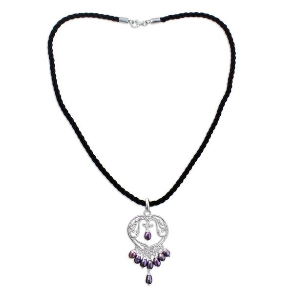 Alternate image for Pearl heart necklace 