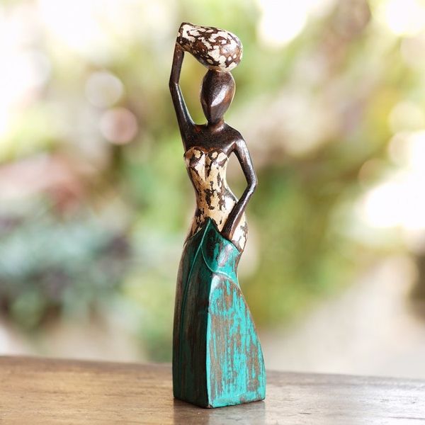 Alternate image for Wood sculpture Fetching Water II