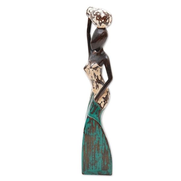 Alternate image for Wood sculpture Fetching Water II