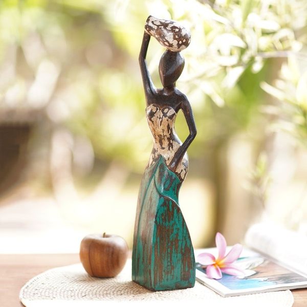 Alternate image for Wood sculpture Fetching Water II