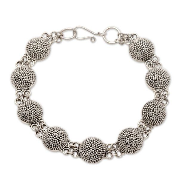 Alternate image for Sterling silver link bracelet Buttons