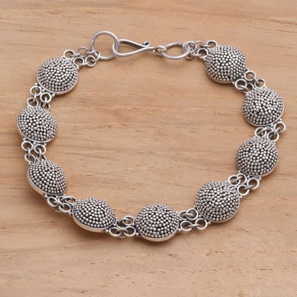 Alternate image for Sterling silver link bracelet Buttons