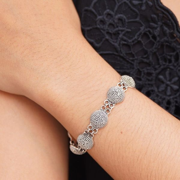 Alternate image for Sterling silver link bracelet Buttons