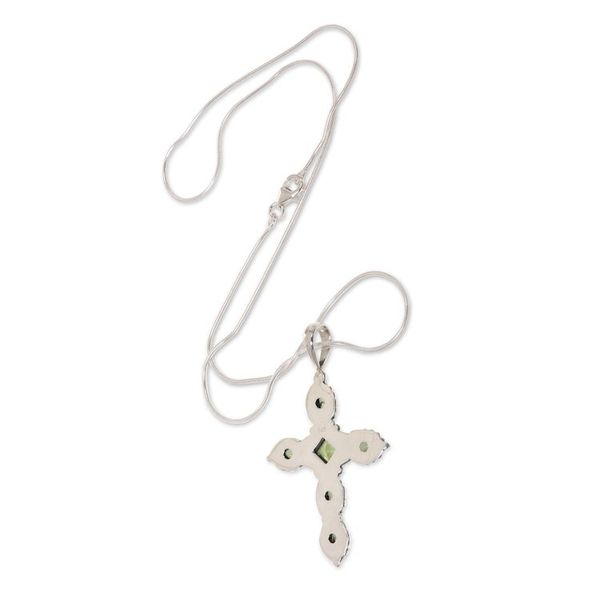 Alternate image for Religious Peridot Necklace Sacred Cross