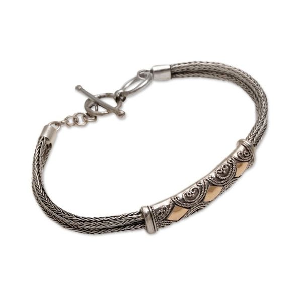 Alternate image for Sterling Silver and Gold Accent Chain Bracelet Majapahit Princess