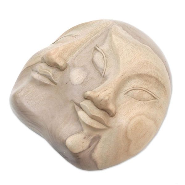 Alternate image for Indonesian Hibiscus Wood Mask Two Dimensions