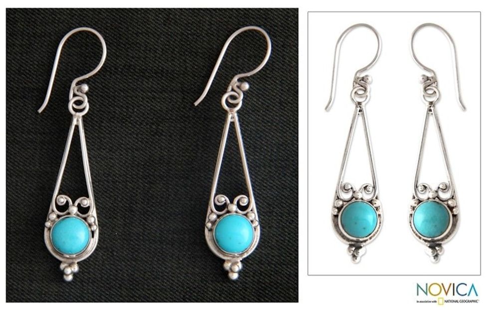 Sterling Silver Dangle Earrings 'Destiny'