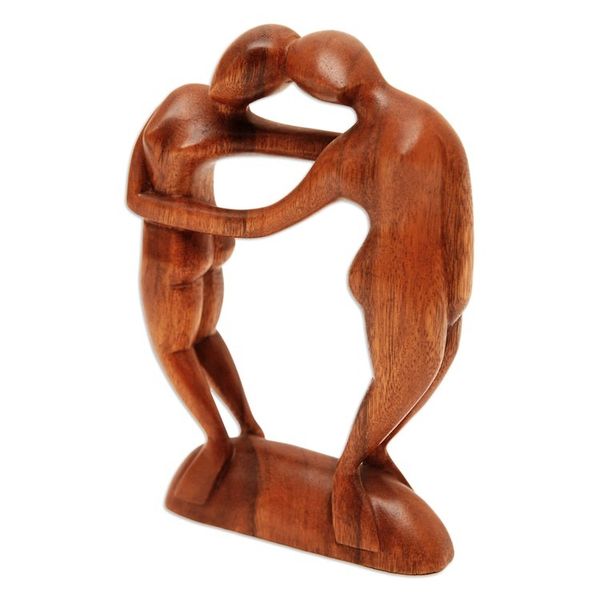 Alternate image for Wood sculpture Couple in Love