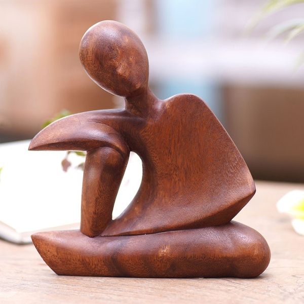 Alternate image for Suar Wood Statuette Unwind