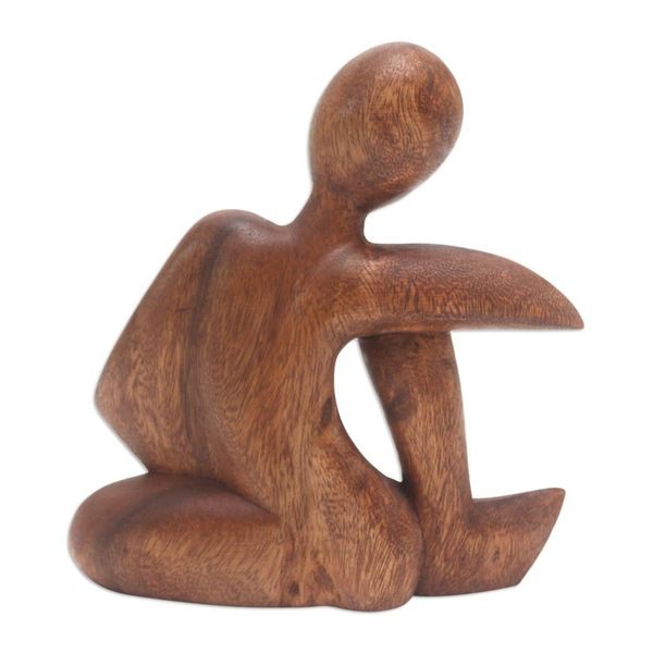 Alternate image for Suar Wood Statuette Unwind