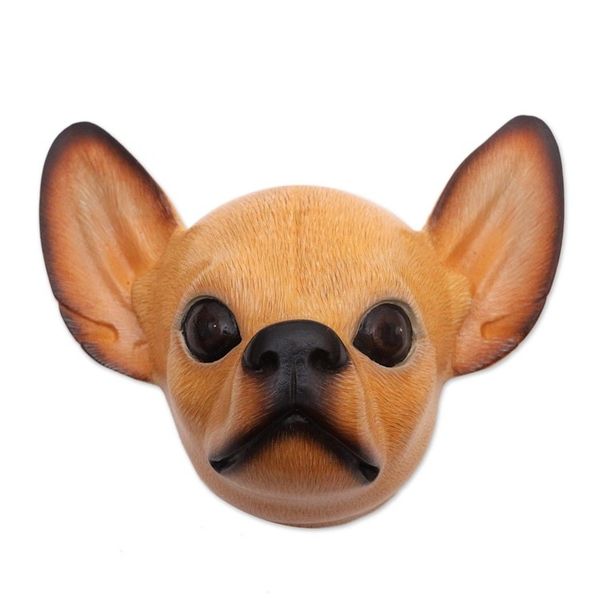 Alternate image for Wood mask Courageous Brown Chihuahua