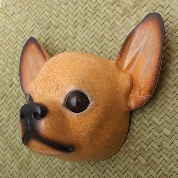 Alternate image for Wood mask Courageous Brown Chihuahua