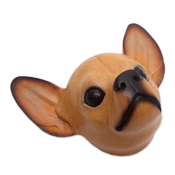 Alternate image for Wood mask Courageous Brown Chihuahua