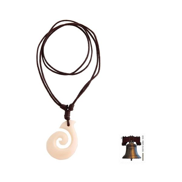 Alternate image for Handcrafted Cow Bone Pendant Necklace Hook Me Up