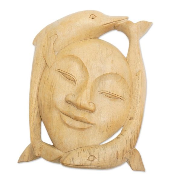 Alternate image for Wood mask Dolphin Lady